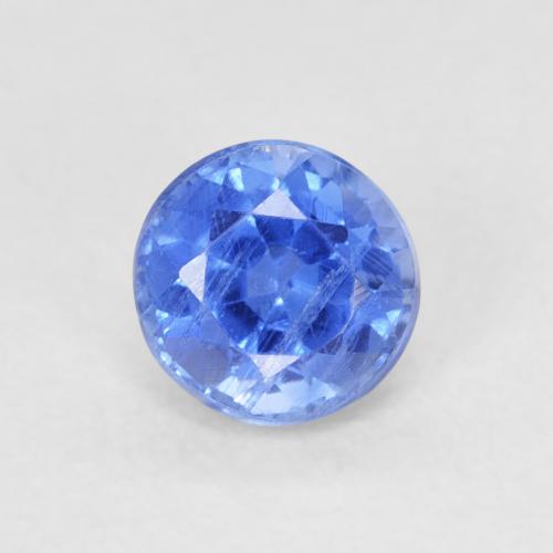 0.71ct 자연스러운 딥 애저 블루 카이아나이트, 둥근, SI