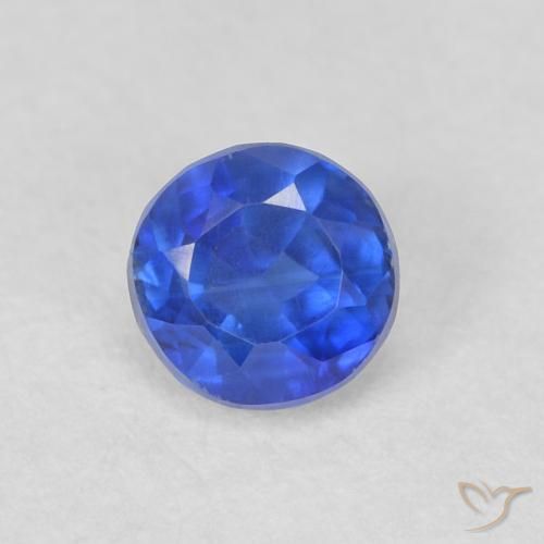 0.45ct 자연스러운 딥 애저 블루 카이아나이트, 둥근, VS-SI