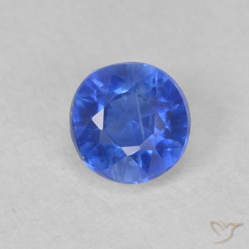 0.46ct 자연스러운 딥 애저 블루 카이아나이트, 둥근, VS-SI