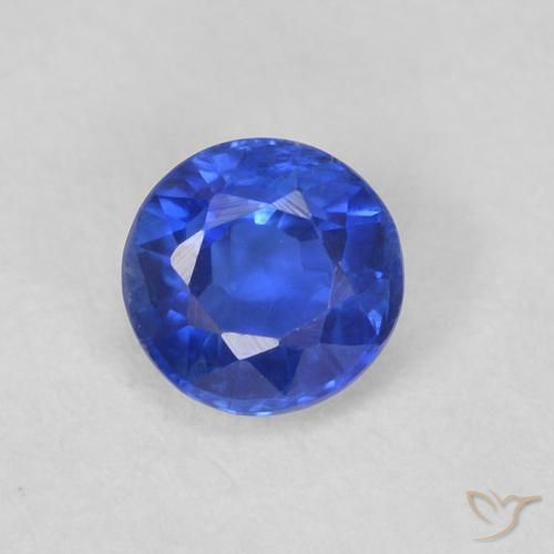 0.43ct 자연스러운 딥 애저 블루 카이아나이트, 둥근, VS-SI