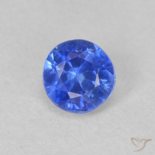 0.40ct 자연스러운 딥 애저 블루 카이아나이트, 둥근, VS-SI