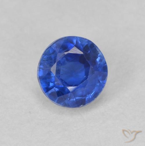 0.51ct 자연스러운 진한 파랑 카이아나이트, 둥근, SI