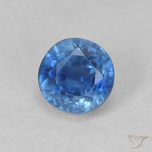 0.46ct 자연스러운 라이트 네이비 블루 카이아나이트, 둥근, VS-SI