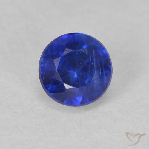 0.52ct 자연스러운 강청색 카이아나이트, 둥근, VS-SI