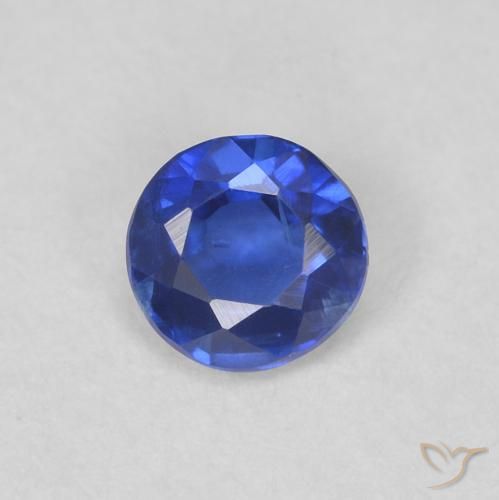 0.34ct 자연스러운 트루 블루 카이아나이트, 둥근, VS-SI