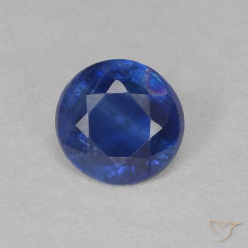 0.52ct 자연스러운 진한 파란색 카이아나이트, 둥근, SI
