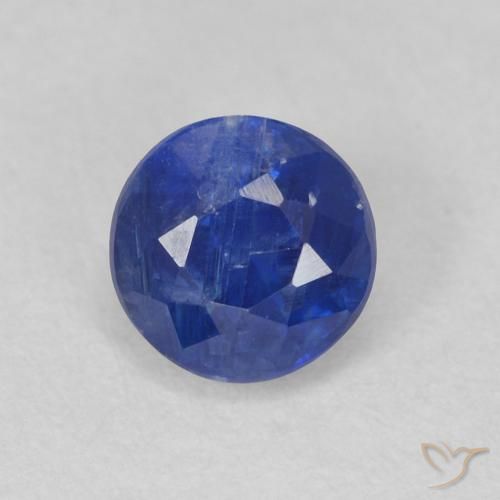 0.79ct 자연스러운 진한 파란색 카이아나이트, 둥근, SI