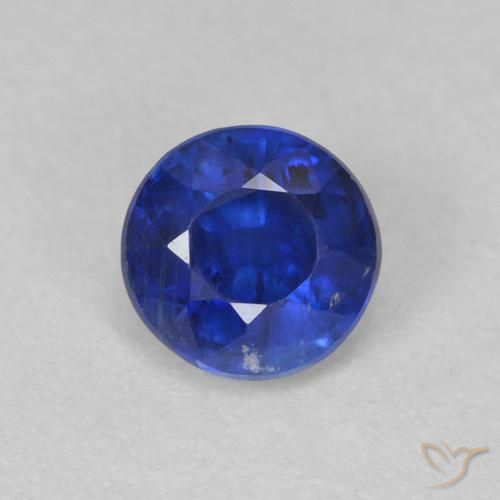 0.68ct 자연스러운 진한 파란색 카이아나이트, 둥근, SI