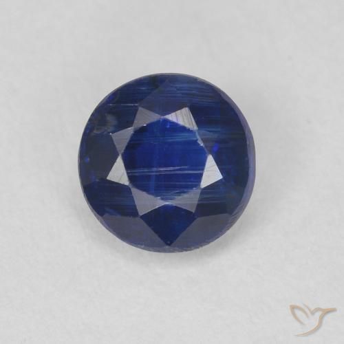 0.71ct 자연스러운 네이비 블루 카이아나이트, 둥근, SI
