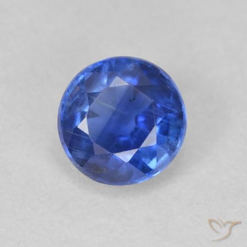0.75ct 자연스러운 트루 블루 카이아나이트, 둥근, SI
