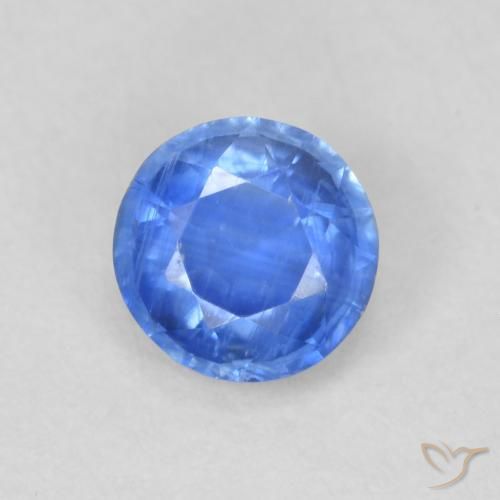 0.74ct 자연스러운 라이트 네이비 블루 카이아나이트, 둥근, SI