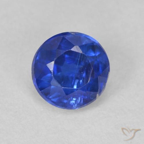 0.77ct 자연스러운 네이비 블루 카이아나이트, 둥근, SI