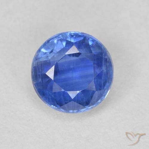 0.74ct 자연스러운 라이트 네이비 블루 카이아나이트, 둥근, SI