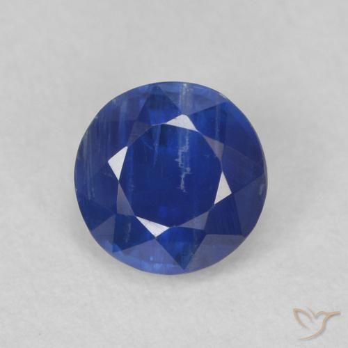 0.66ct 자연스러운 네이비 블루 카이아나이트, 둥근, SI