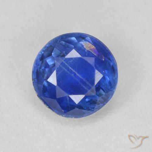 0.76ct 자연스러운 트루 블루 카이아나이트, 둥근, SI