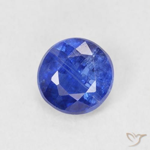 0.71ct 자연스러운 네이비 블루 카이아나이트, 둥근, SI