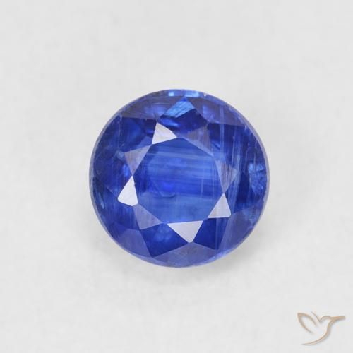 0.73ct 자연스러운 네이비 블루 카이아나이트, 둥근, SI