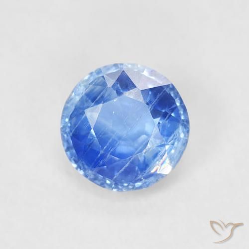 0.68ct 자연스러운 미디엄 블루 카이아나이트, 둥근, SI