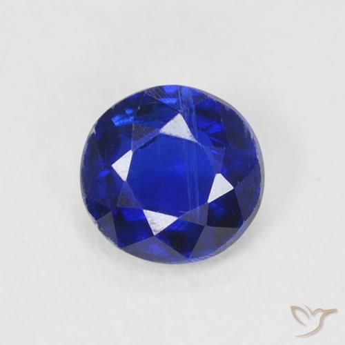 0.53ct 자연스러운 강렬한 네이비 블루 카이아나이트, 둥근, SI