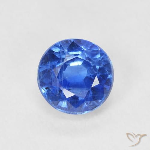 0.81ct 자연스러운 미디엄 블루 카이아나이트, 둥근, SI