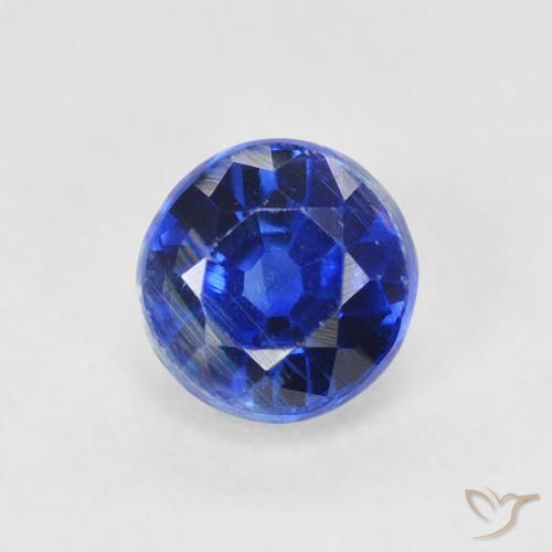 0.82ct 자연스러운 진한 파랑 카이아나이트, 둥근, SI