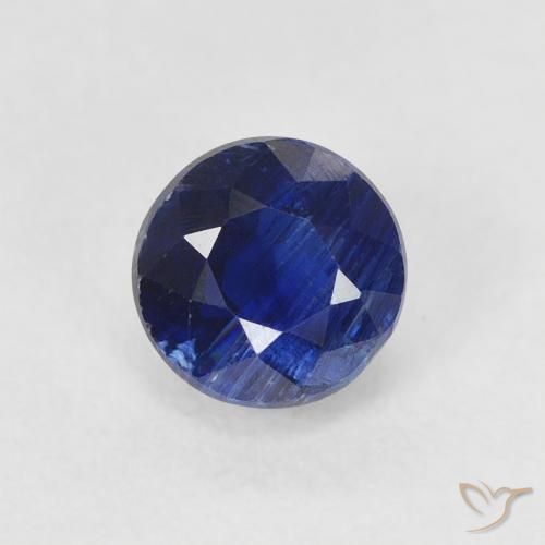 0.80ct 자연스러운 진한 파랑 카이아나이트, 둥근, SI
