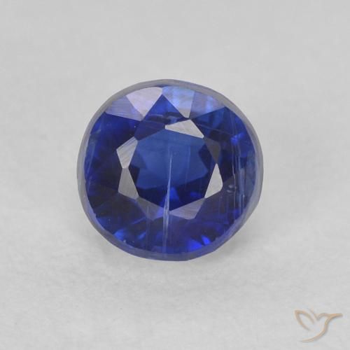 0.51ct 자연스러운 로얄 블루 카이아나이트, 둥근, SI