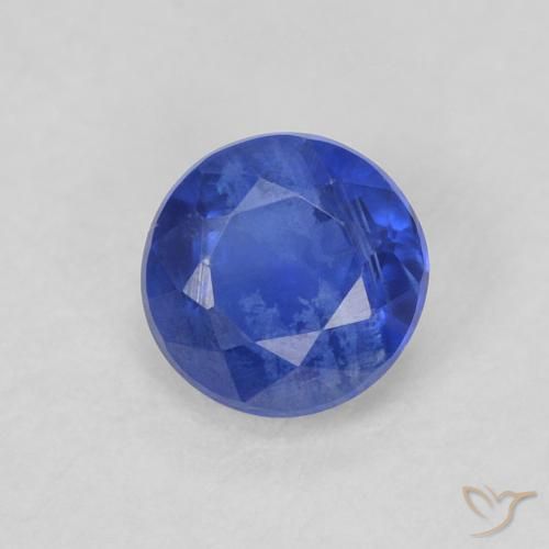 0.39ct 자연스러운 진한 파란색 카이아나이트, 둥근, SI