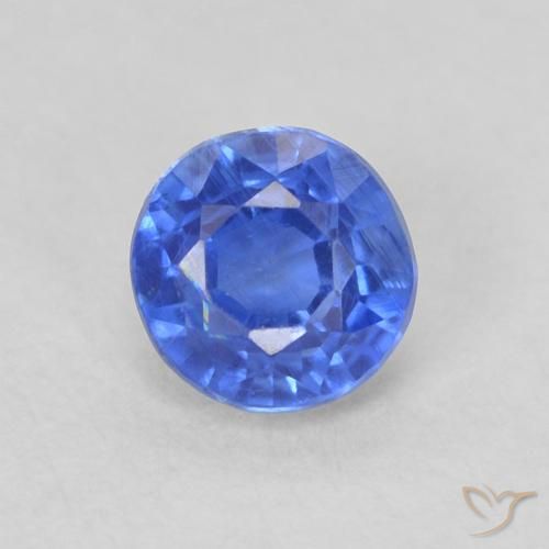 0.44ct 자연스러운 딥 애저 블루 카이아나이트, 둥근, SI