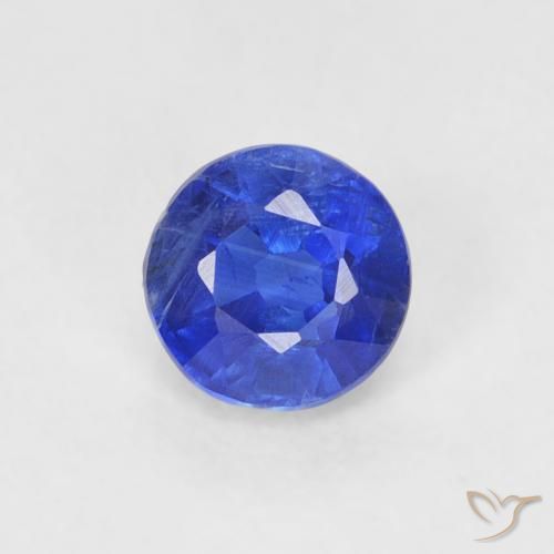 0.41ct 자연스러운 네이비 블루 카이아나이트, 둥근, VS-SI