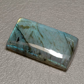 66.83캐럿 천연 멀티컬러 라브라도라이트, 투명한, 35.2×19.5 mm, 투명/반투명
