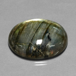 32.58캐럿 천연 멀티컬러 라브라도라이트, 투명한, 26.1×19 mm, 투명/반투명