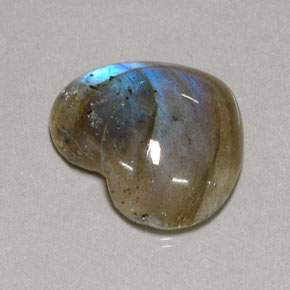 9.60캐럿 천연 멀티컬러 라브라도라이트, 투명한, 17.3×14.6 mm, 투명/반투명