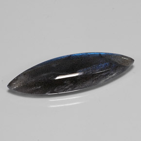 7.34캐럿 천연 멀티컬러 라브라도라이트, 투명한, 28×8.3 mm, 투명/반투명