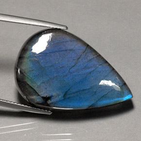 33.42캐럿 천연 멀티컬러 라브라도라이트, 투명한, 29.1×19.6 mm, 투명/반투명