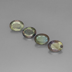 캐럿 천연 멀티컬러 라브라도라이트 보석, 투명한, 8×5.9 mm, 투명/반투명