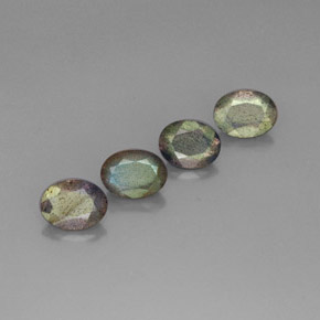 캐럿 천연 멀티컬러 라브라도라이트 보석, 투명한, 8×5.9 mm, 투명/반투명
