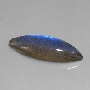 7.58캐럿 천연 멀티컬러 라브라도라이트, 마퀴즈, 24.3×7.1 mm, 투명한