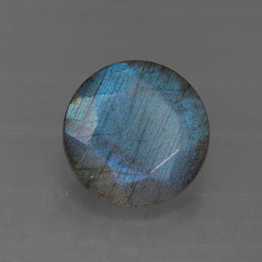 3.36캐럿 천연 멀티컬러 라브라도라이트, 투명한, 10.04 mm, 투명/반투명
