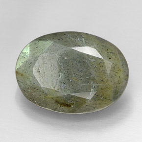 13.18캐럿 천연 멀티컬러 라브라도라이트, 타원형 컷, 18.3×13.2 mm, 불투명체