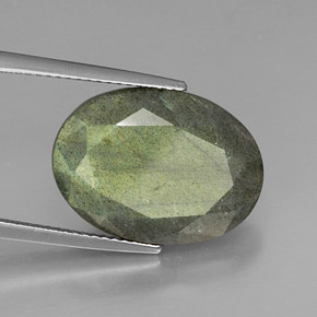 10.59캐럿 천연 멀티컬러 라브라도라이트, 타원형 컷, 18×13.2 mm, 불투명체