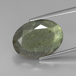 10.59캐럿 천연 멀티컬러 라브라도라이트, 타원형 컷, 18×13.2 mm, 불투명체
