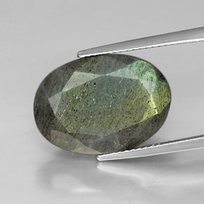 12.90캐럿 천연 멀티컬러 라브라도라이트, 타원형 컷, 18.2×13 mm, 불투명체