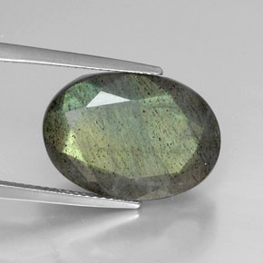 12.90캐럿 천연 멀티컬러 라브라도라이트, 타원형 컷, 18.2×13 mm, 불투명체