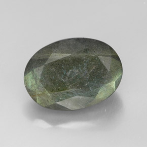 13.04캐럿 천연 멀티컬러 라브라도라이트, 타원형 컷, 18.1×13.1 mm, 불투명체