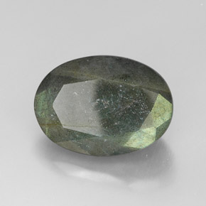 13.04캐럿 천연 멀티컬러 라브라도라이트, 타원형 컷, 18.1×13.1 mm, 불투명체
