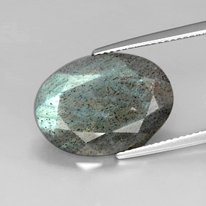 10.24캐럿 천연 멀티컬러 라브라도라이트, 타원형 컷, 18.2×13.1 mm, 불투명체