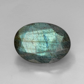 13.24캐럿 천연 멀티컬러 라브라도라이트, 타원형 컷, 18.1×13 mm, 불투명체