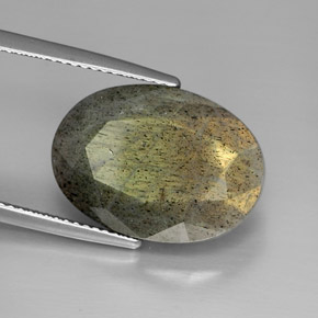 13.58캐럿 천연 멀티컬러 라브라도라이트, 타원형 컷, 18.1×13.1 mm, 불투명체