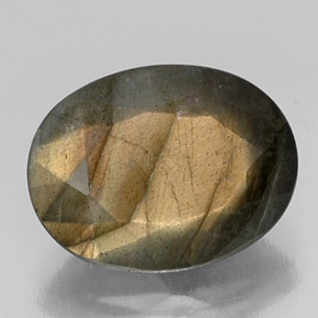 8.66캐럿 천연 멀티컬러 라브라도라이트, 타원형 컷, 15.9×12.2 mm, 불투명체